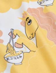 Футболка Mini Rodini Unicorn noodles yellow - Футболка Mini Rodini Unicorn noodles yellow