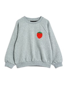 Свитшот Mini Rodini Strawberry grey melange