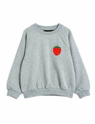 Свитшот Mini Rodini Strawberry grey melange - Свитшот Mini Rodini Strawberry grey melange