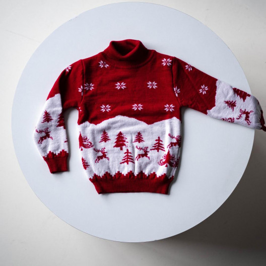 Свитер Wool&Cotton Красный Олень Свитер Wool&Cotton Красный Олень