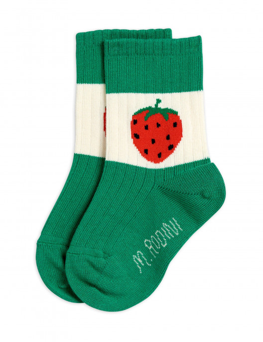 Носки Mini Rodini Strawberry ribbed