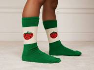 Носки Mini Rodini Strawberry ribbed - Носки Mini Rodini Strawberry ribbed