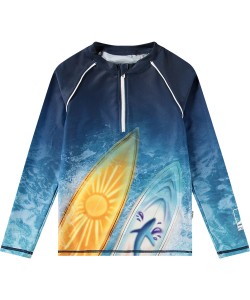 Солнцезащитная футболка Molo Noble Surf Art Blue chill