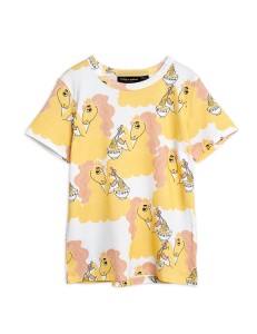 Футболка Mini Rodini Unicorn noodles yellow