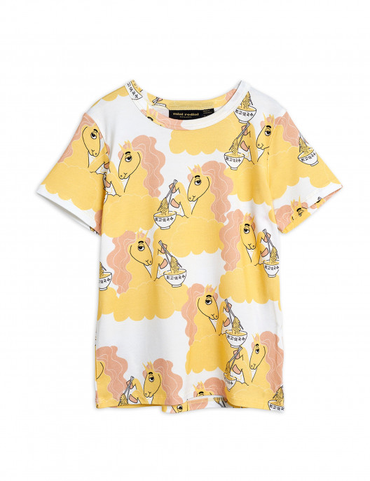 Футболка Mini Rodini Unicorn noodles yellow